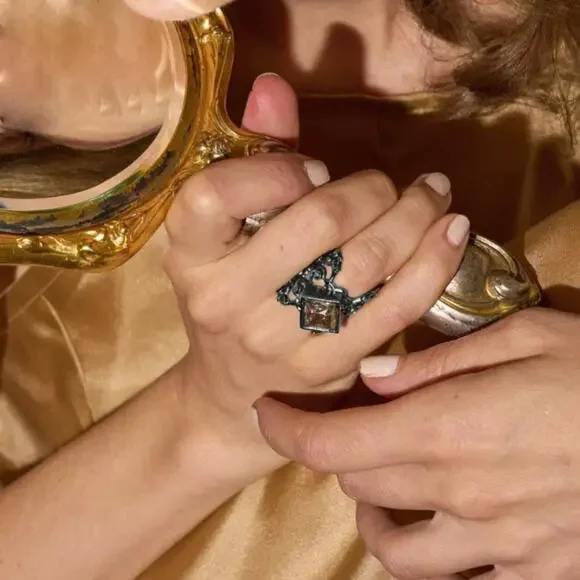 VIRGINS SAINTS & ANGELS VSA Vine Ring Gunmetal Size 7 - Picture 2 of 9